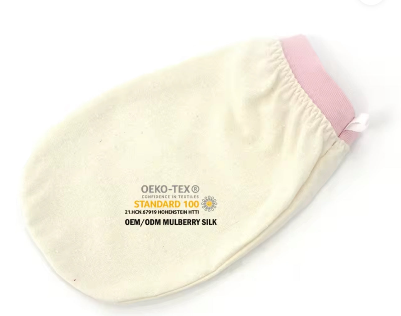 Raw silk exfoliating glove